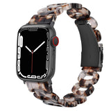 Resin Bracelet Chain-Link Apple Watch Band for Women with Butterfly Chain-Link Style