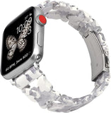 Resin Bracelet Chain-Link Apple Watch Band for Women with Butterfly Chain-Link Style