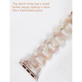 Resin Bracelet Chain-Link Apple Watch Band for Women with Butterfly Chain-Link Style