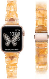 Resin Bracelet Chain-Link Apple Watch Band for Women with Butterfly Chain-Link Style