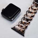 Resin Bracelet Chain-Link Apple Watch Band for Women with Butterfly Chain-Link Style