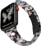 Resin Bracelet Chain-Link Apple Watch Band for Women with Butterfly Chain-Link Style