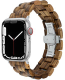 Solid Wood Apple Watch Band with Butterfly Clasp – Indonesian Sandalwood