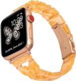 Resin Bracelet Chain-Link Apple Watch Band for Women with Butterfly Chain-Link Style